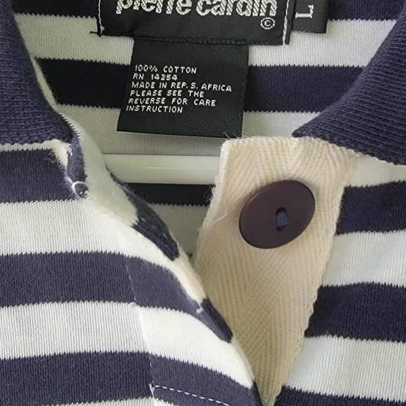 Pierre Cardin Women's Striped Polo Shirt - Blue and White - Picture 6 of 8